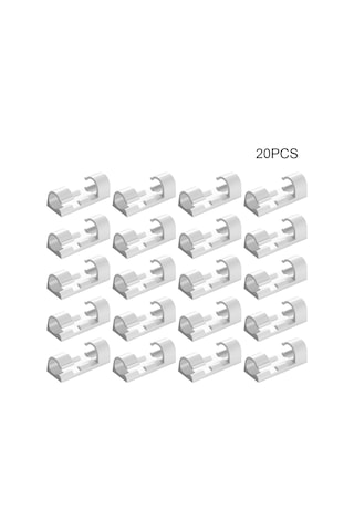 Reedark 20 Adet Kendinden Yapışkanlı Kablo Tutucu - Ev Ve Ofis İçin Şarj Kablosu Düzenleyici