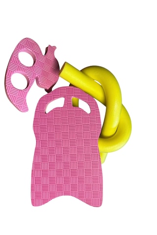 Yüzme Tahtas 3 Lü Set Tahta Açık Pembe Koyu Pembe Makarna Sarı Çok Renkli