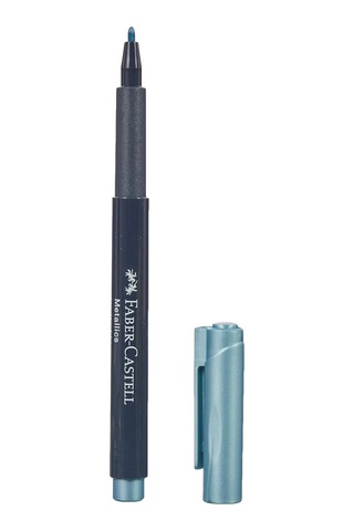 Faber-castell Metalik Markör Buz Mavisi, 10'lu Çok Renkli