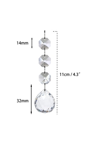 Noel Ağacı Süslemeleri İçin Kristal Küre Prizmasında 30'lu Paket Noel Süsleri, Şeffaf Plastik Akrilik Noel Süsleri