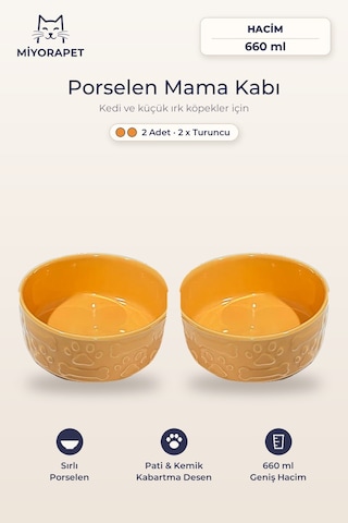 Mama Kabı Porselen-ikili Turuncu