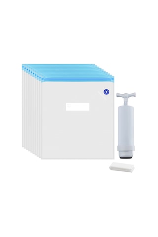 Konesam 3d Yazıcı Malzemesi Saklama Seti: 10 Adet Vakum Torba + El Vakum Pumpu + Kapama Klembi 30x34cm