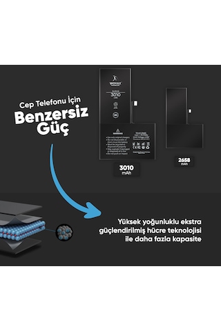 Apple Uyumlu iPhone Xs Batarya 3010Mah Woyax Premium Batarya