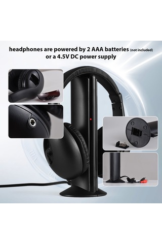 Padalink Tv İçin Kablosuz Kulaklık Seti - Fm Transmitterlı, Fiber Optik/koaksiyel Portlu, Fm Radyo Desteği, 98ft Alım Mesafesi