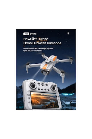 Kamera Drone Fırçasız Motor, 2.4ghz Kumanda, Fpv, 2 Batarya, Katlanabilir, Headless, 360 Takla Beyaz