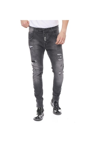 Full Skinny Boyalı Yırtlık Dar Kesim Erkek Kot Pantolon