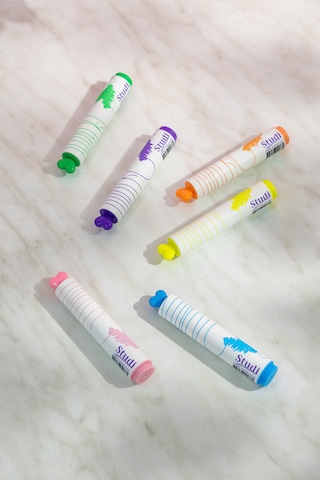 Studi Desenli Kalpli Fosforlu Kalem Seti - 6'lı