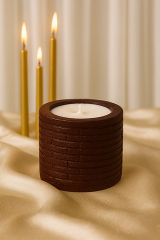 Dekoratif Kokulu Mum Home Kahverengi