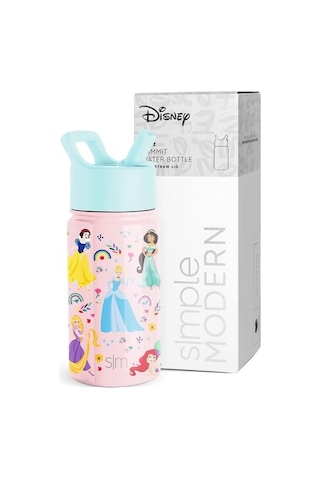 Çocuklar Için Hasır Kapaklı Su Şişesi Yeniden Kullanılabilir Yalıtımlı Paslanmaz Çelik Bardak Kızlar Için, Okul 14 Oz Gökkuşağı Prenses Z5pıw5 Diğer