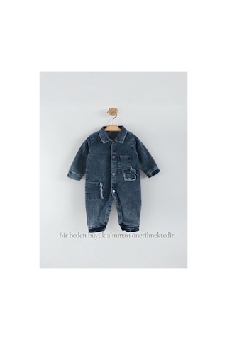 Primula Studio Necixs Belgrad Bebek Kot Tulum Mavi - %100 Pamuklu Denim Bebek Bahçıvan Tulum Mavi Mavi