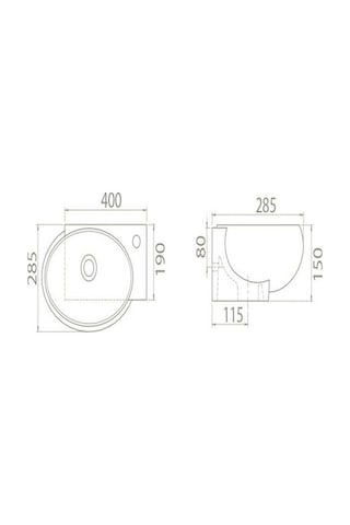 Turkuaz Seramik Cerastyle Mini Köşe Lavabo 28 CM 001300U Hariç
