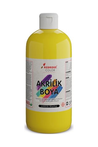 Red Rose Sarı Akrilik Boya 500  G