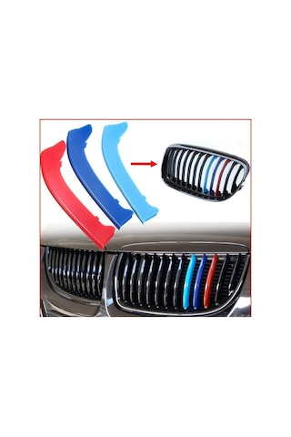 Bmw E90 M Stil Panjur Şeridi 2003 - 2008 Uyumlu Böbrek Klipsi  Panjura Uyar  -