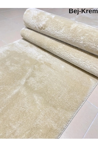 KREM Kaymaz Taban Peluş Post Yolluk Koridor Antre Mutfak Yatak Odası Kesme Halı
