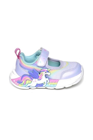Pepino 2203 Cırt Cırtlı Kız Çocuk Ayakkabısı - 3 Boyutlu Unicorn Figürlü, Gökkuşağı Detaylı Ve Işıltılı Günlük Sneaker 26y Lila