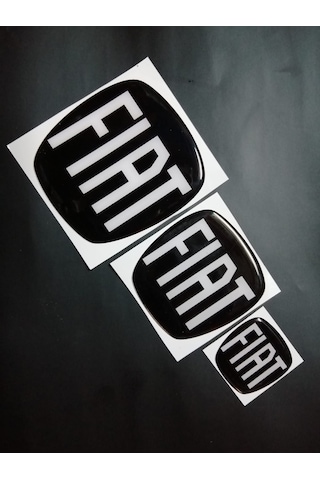 Fiat Linea Eski Kasa Siyah Logo Set 3'lü Ön-arka-direksi...