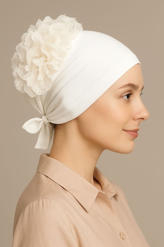 Pemira Fırfır Bone Ekru