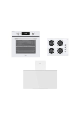 Vestel AF-7841 B+ AO-65104 B + AD 63340 B Beyaz Ankastre Set