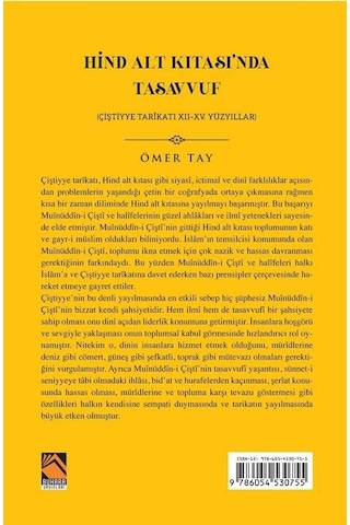 Hind Alt Kıtası'nda Tasavvuf - Çiştiyye Tarikatı 12 - 15. Yüzyıllar - Ömer Tay - Buhara Yayınları