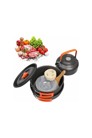 Pratik Tencere Tava Çaydanlık Seti Kamp Outdoor-002
