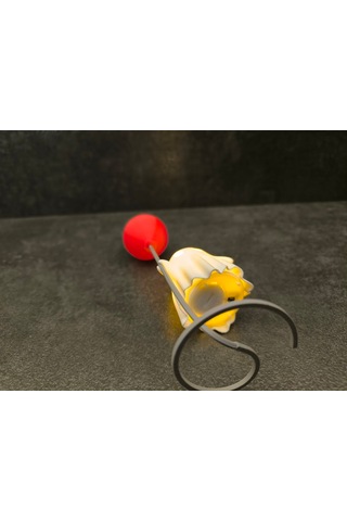 Balon Tutan Mini Hayalet Figür Dekoratif Masa Üstü Aksesuar 5x12cm Beyaz-kırmızı