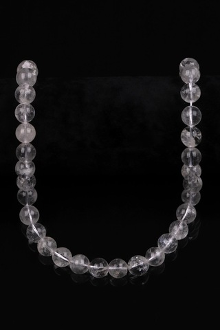 Kristal Kuvars Doğal Taş Dizi 10 Mm Küre Kesim Çok Renkli