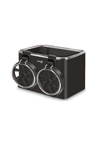 Polosmart Sp109 Araç İçi Düzenleyici 2 Li Bardaklık Ve Telefon Tutucu Organizer Siyah