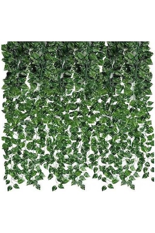 Didadodo 1m Asma Yapay Bitki 2'li Set - Ev Ofis Dekorasyon İçin Dayanıklı Ve Şık Duvar Sarmaşığı Yeşil, Küçük Boy Yeşil