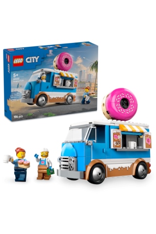LEGO® City Donut Kamyonu 60452 - 5 Yaş ve Üzeri Çocuklar için Yaratıcı Oyuncak Yapım Seti (196 Parça)