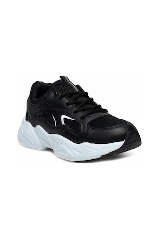 Lambirlent 2107-25 Deri Anorak Anatomik Sneaker Siyah Beyaz Siyah