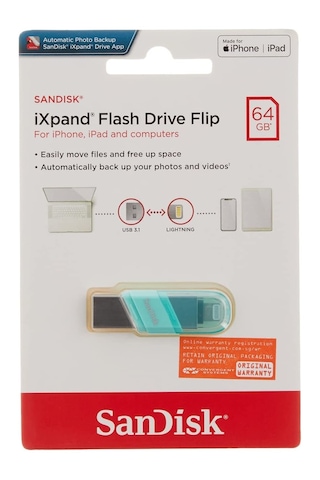 Sandisk Ixpand Flash Drive Flip 64Gb, Mint Color