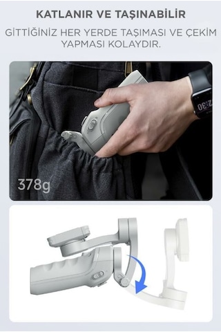 Torima M01 Gri Çok Amaçlı Gimbal Özellikli Tripod Selfie Çubuğu