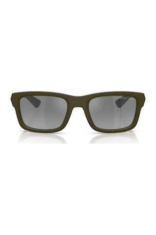 Prada Ps B10s 15x2f2 54 Linea Rossa Unisex Polarize Dikdörtgen Yeşil Aynalı Kemik Güneş Gözlüğü