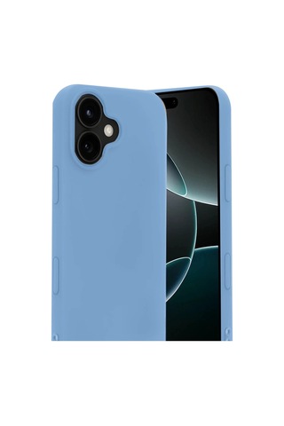 Apple iPhone Uyumlu 17 Nano İçi Kadife Silikon - Mavi Renkli