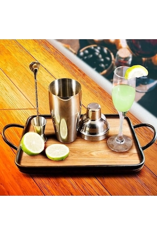 Fastbuy 3 Adet Kokteyl Seti 750ml, Premium Shaker Paketi, Kırmızı