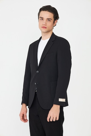 Siyah Slim Fit Klasik Yaka Erkek Spor Blazer Ceket Siyah