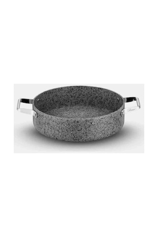 Brioni Stone-h Çizilmez Yanmaz Yapışmaz İndüksiyonlu 34 Cm Basık Tencere Gri