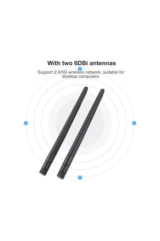 Lemestar 2 Adet M.2/ngff Ağ Kartı Kablosu + 2 Adet 6dbi Anten - Intel 9260ngw/7265ac Uyumlu, 2.4/5g Desteği, Masaüstü Bilgisayarlar İçin