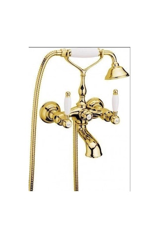 İtalyan Webert Dorian Banyo Bataryası -1.5m Spi Ral Hortum-el Duşu Seti Ve Askisı Dahi L Altın Krom