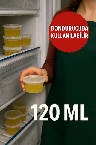 100 Lü Set-120 Ml Kendinden Kapaklı Şeffaf Sosluk Sızdırmaz, Sıcağa Dayanıklı, Tekrar Kullanılabilir Diğer
