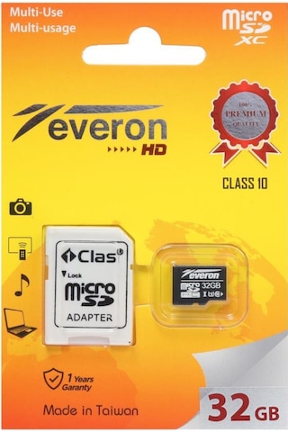 Everon 32 GB Micro SD Adaptörlü Hafıza Kartı