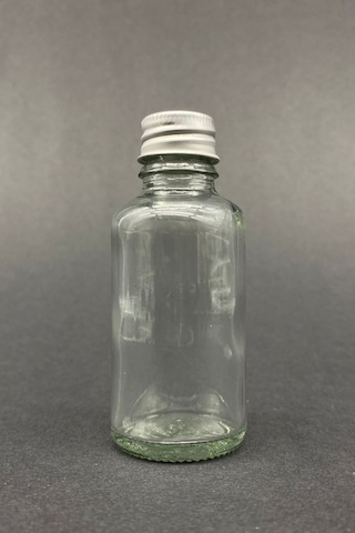 Rotanev 12 Adet Şeffaf Cam Shot Şişesi Sızdırmaz Gümüş Metal Kapaklı Kolonya Koku Süs Çok Amaçlı Şişe 30ml