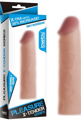 Truva Shop Lovetoy X-Tra Soft Realistik Uzatmalı Dolgulu Ten Rengi Penis Kılıfı