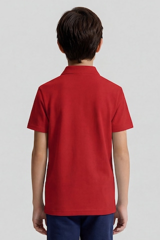 Tommy Life Fiesta Polo Yaka Standart Fit Basic Unisex T-shirt - 11330 KIrmızı