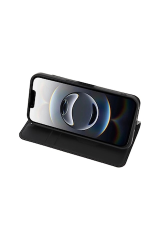 Uray Store Apple iPhone Uyumlu 16e Kılıf Trend S Plus Kapaklı Kılıf - Siyah
