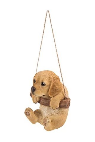 Ltd Hi 87704-ı Asılı Retriever Köpek Yavrusu Dış Mekan Heykelcik Taba Kahverengi Diğer
