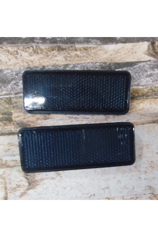 Motosiklet Uyumlu Reflektör Dikdörtgen 3.5cm X 9cm Koyu Gri Reflektör Takım Koyu Gri