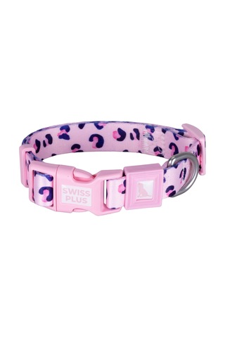 Swissplus Urban Paws Pink Leo Recycled Köpek Tasması - 25mm Beyaz - Pembe