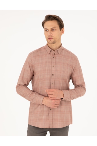 Pierre Cardin Erkek Turuncu Gömlek Desenli 50292241-vr051 Turuncu