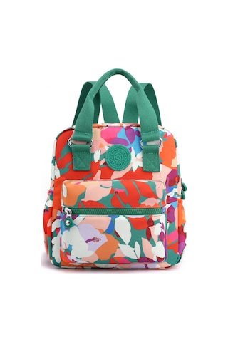 Ranyeek Oranj Çiçek Desenli Su Geçirmez Çift Çantası - El/omuz Taşıma Seçenekli, Günlük/tatil Kullanıma Uygun 22 12 27cm Çok Renkli